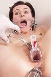 Dude gynecologist examines a smalltitted acquiescent