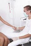 Tricky doc checks his patients enchanting boobies and inflexible twat