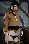 Dark brown Stoya is attractive off her hot vintage outfit so unhurriedly