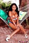 The each agreeable curvy Indian babe, Priya Anjali Rai, attains exposed outside in a hammock and crams a sex tool likes her pussy.