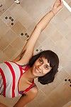Very perspired Indian lass with bushy armpits Sonya N erotic dance in the washroom
