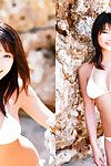 Mikie Hara Chinese fall in love with having amazing time in water in baths suits