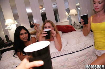 Nasty teen girls Kendall- Miss & Candy having some female-on-female fun