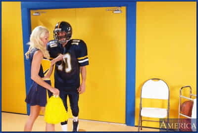 Golden-haired cheerleader with attractive body Rhylee Richards fucking hardcore