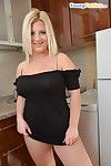 BBW blonde shows her tits that appear to be as if pillows