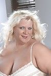 BBW Donna is showing off her inflexible vagina! The sexy blond with tremendous large tits has on her fancy sexy pants as this girl plays with her slit until this girl creams!
