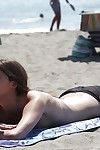 Sweet tiny tits teen girlfriend posing naked on the beach