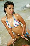 tailandés Adolescente cutie se ve pegajoso en Bikini