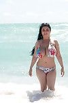 Colossal boobed jaylene rio playing in bikini on beach