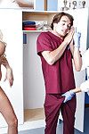 Dualistic trendy nurses Rikki Six and Tory Lane caught lucky patient exact day