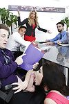 Brunette Ryan Smiles flaunts good ass while giving bj although office rencounter