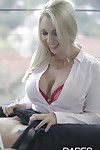 Hot Euro blond Victoria Summer gives CFNM bj on knees for  in office