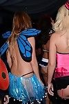 Amazingly sexy party sluts in snazzy cosplay suits enjoy a wild groupsex