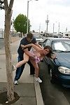 MILF lass with biggest pantoons Felony has her cunt roughly fucked outdoor