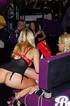 Blonde pornstar Bree Olsen exposing woman passports before live lesbian sex show