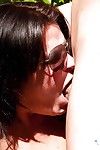 Mature amateur lady Elvira giving feel like ramrod outdoor oral play in sunglasses