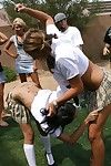 Liseli Kızlar Zencefil Hill ve Carmen McCarthy al ceza ile bir Grup seks