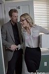 Office blonde gets dicked in nylons