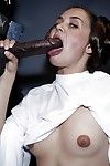 bire bir porno Allie Haze veren Cosplay oral seks için büyük Siyah çubuk