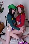 süper Mario kardeş Cosplay ile Jessica jensen ve Tina Kay