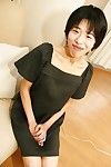 Cute dressed Japanese milf Shinobu Funayama takes off her black dress