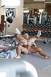 Busty blonde hottie Kayla Green taking painful booty fucking at gym