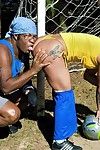 Brazilian MILF with juicy ass Dani Lopes fucked on the soccer field