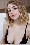 Blonde teen doll Daniel Sea modeling in underclothing and  for glam images
