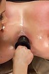 Big ass girls fist insertion enema squirting and huge strapon cock