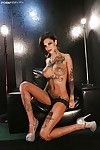 Big milk shakes cowgirl Bonnie Rotten is showing off her tattoos even as taking in cock