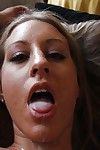 Titsy blonde Lizzy London gains her smooth on top pussy drilled hardcore