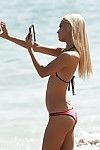 Beach peeping tom spies wet fairy babe Uma Jolie and her phat ass in bikini