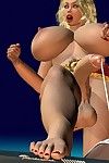 बड़े स्तन विशाल लंड मांसपेशियों Futanari