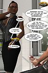 A black woman doing a hung guy in  comics