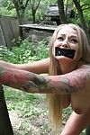 Hardcore BDSM scene with a cute big tits girl Kayla Green outdoor