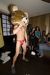 Coed party goes wild with a dancing bear and untamed girls action blowjobs