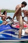 These two amateur sluts were out on the water, flashing their tits and giving blowjobs while they zipped around the lake on jetskis. After that they took the party back to their boat so they could get their tight amateur pussies fucked!