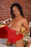 Alluring kinky dark brown ebony Yvette shows her big common boobies