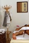 Asian brunette hair Miyuki Son is doing an amazing massage to her clients ramrod