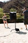 Jelena jensen & siri enjoy their day in the sun posing at the volleyball court!