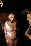 Mummified slave girl karinas female-on-female clingfilm bondage and domination in restrai