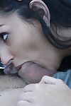 Amber Cox gives a deepthroat blowjob and gets fucked for a creampie