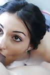 Amber Cox gives a deepthroat blowjob and gets fucked for a creampie