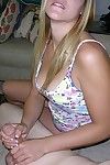 Glimpse this hot youthful golden-haired babe give a cfnm ...(clothed female, naked male) .
