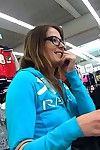 Sexy teen school girl sucks cock in a shopping center