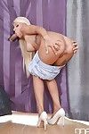 Euro blonde Chloue Lacourt giving large cock a gloryhole cocksucking