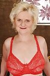 Curvy blonde granny with fatty a-hole obtains rid of her lacy underware
