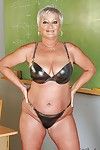Short haired fatty granny erotic dance off her dress and lingerie