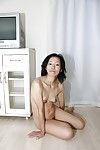 Naughty oriental MILF Aya Sakuma undressing and exposing her holes