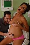 Pervy gyno plows up mature pregnant Nancy\'s bawdy cleft ahead of cumming on her